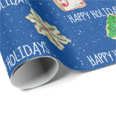 Weihnachtszucker und Schneeflocken Geschenkpapier (Rolleneckpunkt)