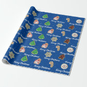 Weihnachtszucker und Schneeflocken Geschenkpapier (Ungerollt)