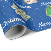 Weihnachtszucker und Schneeflocken Geschenkpapier (Rolleneckpunkt)