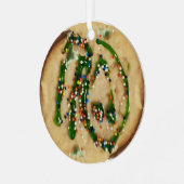 Weihnachtszuckerkost mit Süßigkeiten Ornament Aus Metall (Vorderseite links)