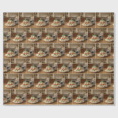 Weihnachtszuckerplätzchen mit Hunde-Nase Geschenkpapier (Flach)