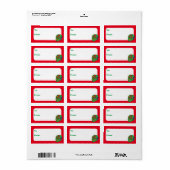 Weihnachtszuckerschädel Adressaufkleber (Vorne)