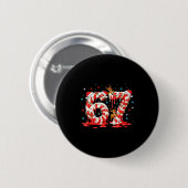 Weihnachtszuckerstange 67 Meme Six Seven Lustige J Button (Vorne & Hinten)