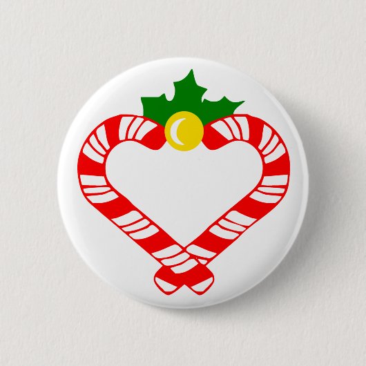 Weihnachtszuckerstange Button (Vorderseite)