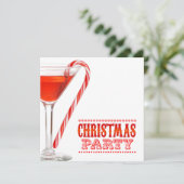 Weihnachtszuckerstange-Cocktail-Party Einladung (Stehend Vorderseite)
