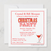 Weihnachtszuckerstange-Cocktail-Party Einladung (Rückseite)