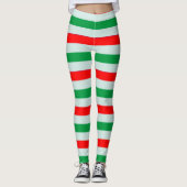 Weihnachtszuckerstange-gestreifte Leggings (Vorderseite)