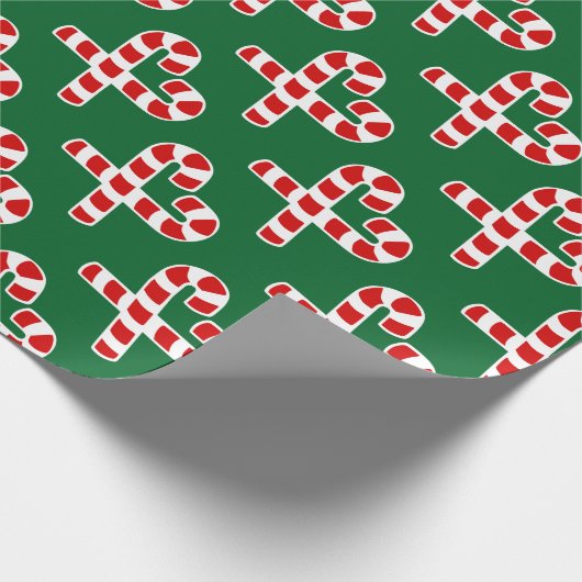 Weihnachtszuckerstange-Herz-Packpapier Geschenkpapier (Ecke)