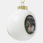 Weihnachtszuckerstange-Koala Keramik Kugel-Ornament (Links)