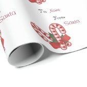 Weihnachtszuckerstange-Sankt-Gewohnheit nach und Geschenkpapier (Rolleneckpunkt)