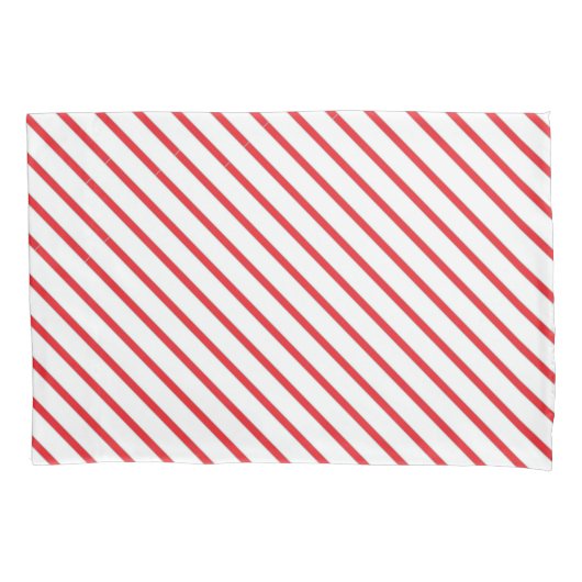 Weihnachtszuckerstange Stripes Muster Kissenbezug (Vorderseite-Links)