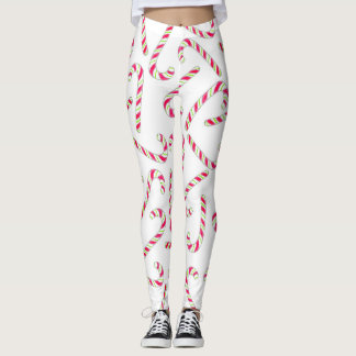 Weihnachtszuckerstangemuster Leggings