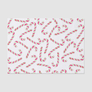 Weihnachtszuckerstangemuster Seidenpapier