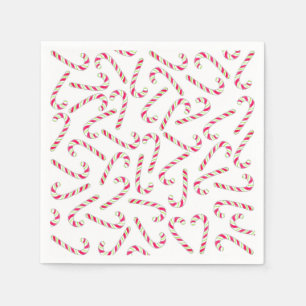 Weihnachtszuckerstangemuster Serviette