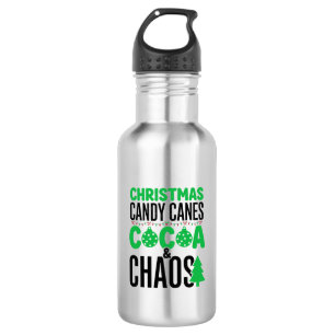 Weihnachtszuckerstangen Kakao Chaos Design Edelstahlflasche