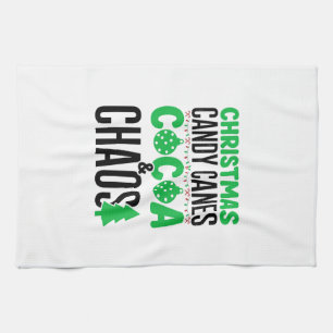 Weihnachtszuckerstangen Kakao Chaos Design Geschirrtuch