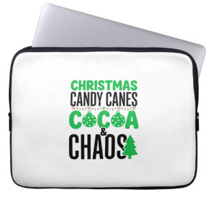 Weihnachtszuckerstangen Kakao Chaos Design Laptopschutzhülle