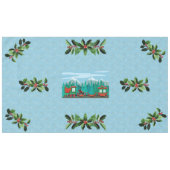 Weihnachtszug auf Sky Blue Tischdecke (Vorderseite (Horizontal))
