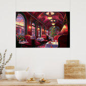 Weihnachtszug aus dem 19. Jahrhundert mit schönen  Poster (Küche)