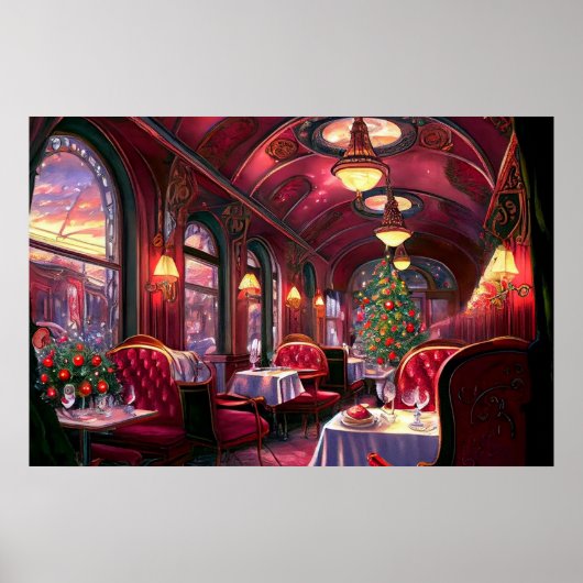 Weihnachtszug aus dem 19. Jahrhundert mit schönen  Poster (Vorne)