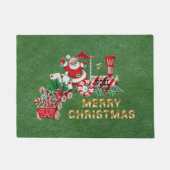 Weihnachtszug Carry Santa Letters Candy Canes Fußmatte (Vorderseite)