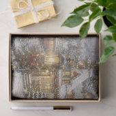 Weihnachtszug-Decoupage-Tissue-Papier Seidenpapier (Geschenk)