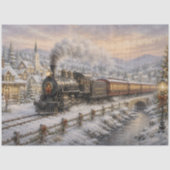 Weihnachtszug-Decoupage-Tissue-Papier Seidenpapier (Vorderseite)