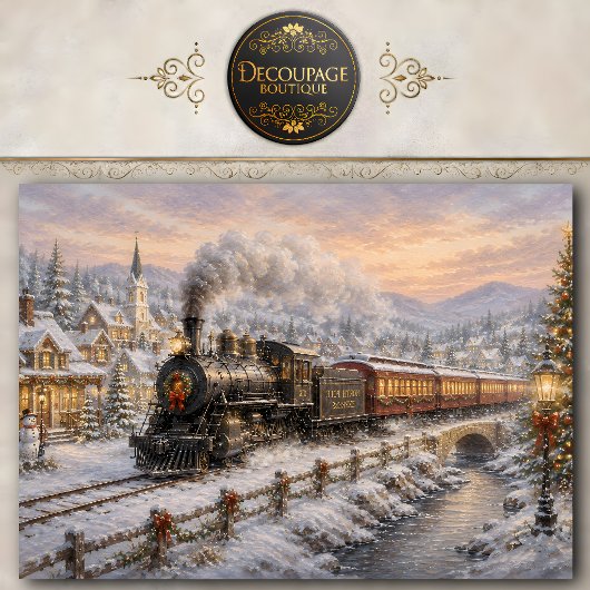 Weihnachtszug-Decoupage-Tissue-Papier Seidenpapier