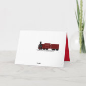 Weihnachtszug eines benutzerdefinierten Jungen im Karte (Rückseite)