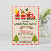 Weihnachtszug Einladung (Stehend Vorderseite)