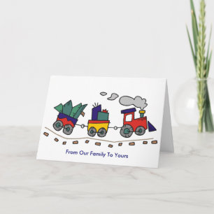 Weihnachtszug Feiertagskarte