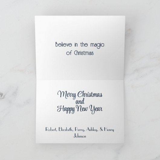 Weihnachtszug Feiertagskarte (Innenseite)