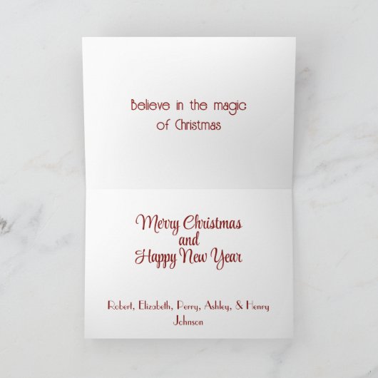 Weihnachtszug Feiertagskarte (Innenseite)