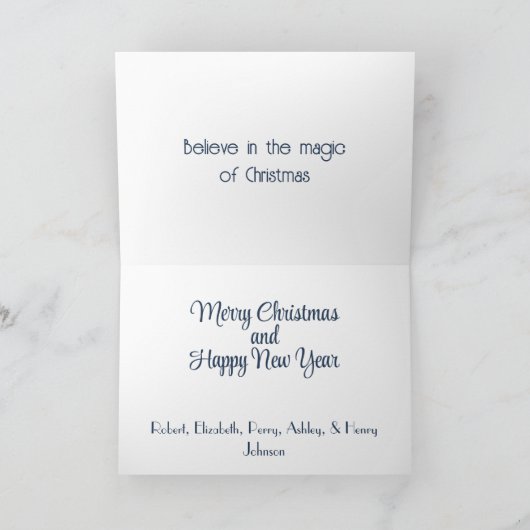 Weihnachtszug Feiertagskarte (Innenseite)