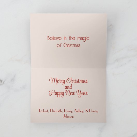 Weihnachtszug Feiertagskarte (Innenseite)