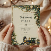 Weihnachtszug Feiertagskarte