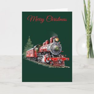 Weihnachtszug Feiertagskarte