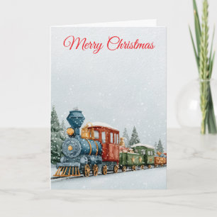 Weihnachtszug Feiertagskarte