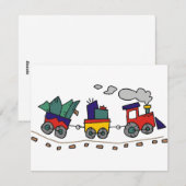 Weihnachtszug Feiertagskarte (Vorne/Hinten)