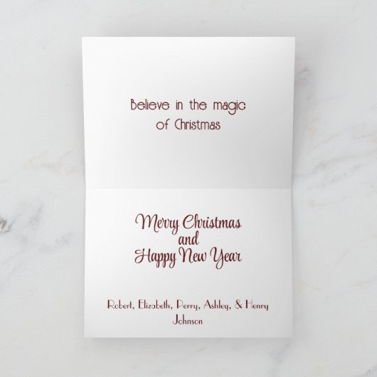 Weihnachtszug Feiertagskarte (Innenseite)