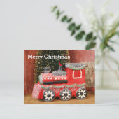 Weihnachtszug Feiertagspostkarte (Stehend Vorderseite)