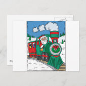 Weihnachtszug Feiertagspostkarte (Vorne/Hinten)