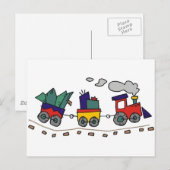 Weihnachtszug Feiertagspostkarte (Vorne/Hinten)