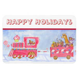 Weihnachtszug Flexi Magnet