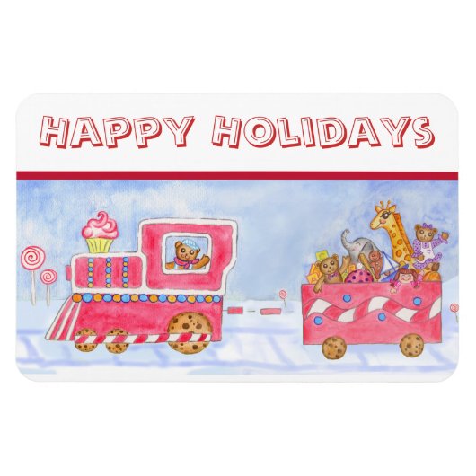 Weihnachtszug Flexi Magnet (Horizontal)