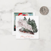 Weihnachtszug Foto Mitteilungskarte (Vorderseite/Rückseite Beispiel)