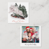 Weihnachtszug Foto Mitteilungskarte (Vorne/Hinten)