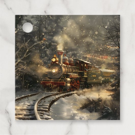 Weihnachtszug Geschenkanhänger (Vorderseite)