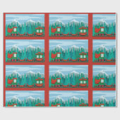 Weihnachtszug Geschenkpapier (Flach)