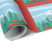 Weihnachtszug Geschenkpapier (Rolleneckpunkt)